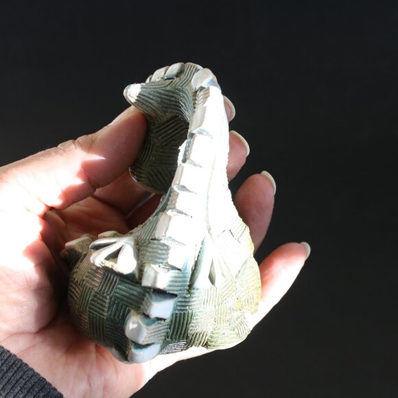 Artesania Rinconada Dragon Art Pottery Uruguay Folk Art Handcarved Handpainted - Picture 6 of 6